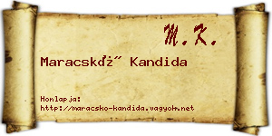 Maracskó Kandida névjegykártya